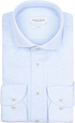 Profuomo Overhemd Structuur Lichtblauw -Kleding Kortings Winkel 76966 3 1