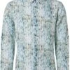 No-Excess No Excess Overhemd Print Aqua Blauw -Kleding Kortings Winkel 77003 1