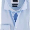 Profuomo Overhemd Blauw + Wit Contrast -Kleding Kortings Winkel 7701 1