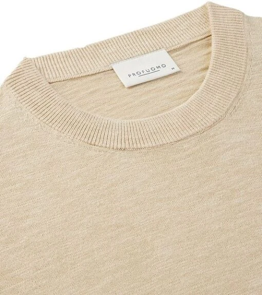 Profuomo Trui Linnen Beige - Afbeelding 4