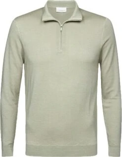 Profuomo Half Zip Trui Wol Groen -Kleding Kortings Winkel 77042 1 1