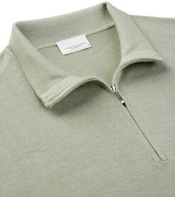Profuomo Half Zip Trui Wol Groen -Kleding Kortings Winkel 77042 2 1