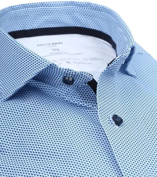 OLYMP Luxor Overhemd 24/Seven Print Blauw - Afbeelding 6
