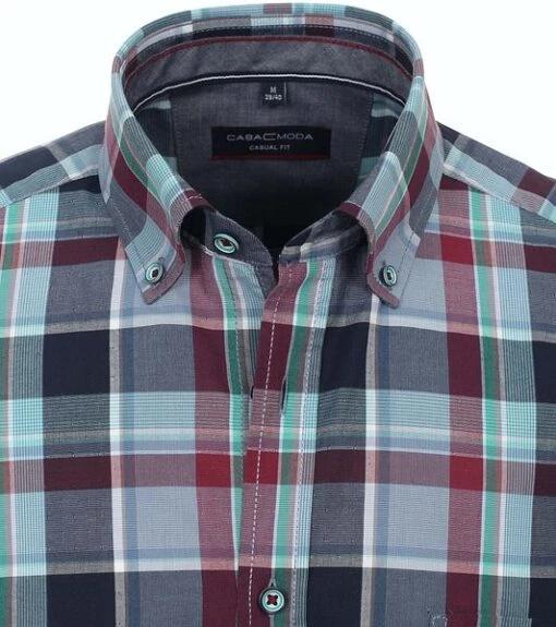Casa Moda Overhemd Short Sleeve Multicolour Geruit - Afbeelding 2