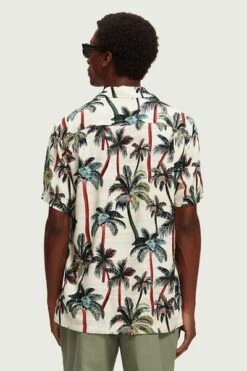 Scotch And Soda Shortsleeve Overhemd Palmbomen -Kleding Kortings Winkel 77184 6