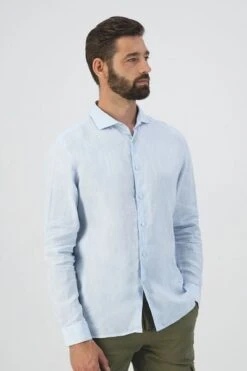 Dstrezzed Overhemd Jagger Linnen Lichtblauw -Kleding Kortings Winkel 77295 2 1