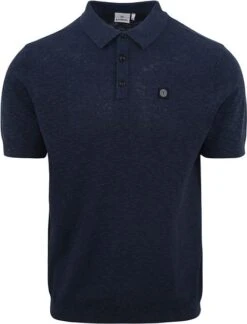 Blue Industry M14 Poloshirt Linnen Donkerblauw