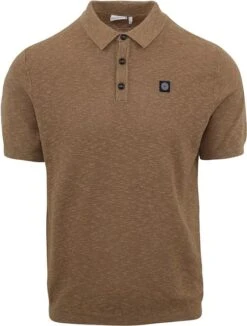 Blue Industry M14 Poloshirt Linnen Bruin