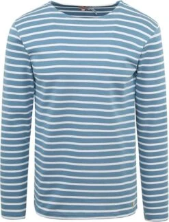 Armor-Lux Houat Trui Strepen Blauw -Kleding Kortings Winkel 77348 1 1