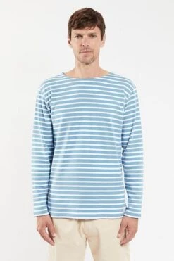 Armor-Lux Houat Trui Strepen Blauw -Kleding Kortings Winkel 77348 4 1