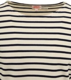 Armor-Lux Houat Trui Strepen Zwart Ecru -Kleding Kortings Winkel 77351 2 1