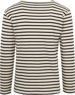 Armor-Lux Houat Trui Strepen Zwart Ecru -Kleding Kortings Winkel 77351 3