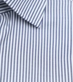 Olymp Luxor Shortsleeve Overhemd Strepen Navy -Kleding Kortings Winkel 77458 3