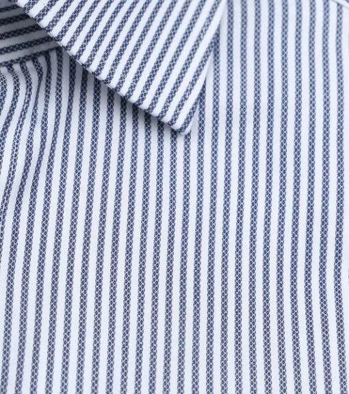 Olymp Luxor Shortsleeve Overhemd Strepen Navy - Afbeelding 3
