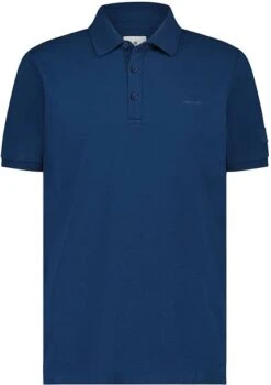 State Of Art Pique Polo Logo Kobaltblauw