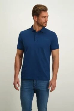 State Of Art Pique Polo Logo Kobaltblauw -Kleding Kortings Winkel 77765 2 1