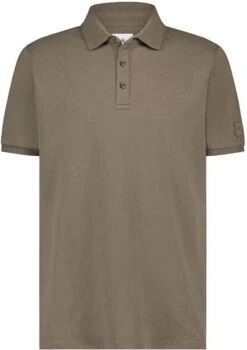 State Of Art Pique Polo Logo Sepia