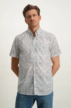 State Of Art Short Sleeve Overhemd Print Grijs -Kleding Kortings Winkel 77823 2 1