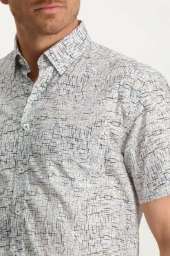 State Of Art Short Sleeve Overhemd Print Grijs -Kleding Kortings Winkel 77823 3