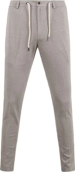 Suitable Pantalon Jersey Pied De Poule Beige -Kleding Kortings Winkel 77861 1 1