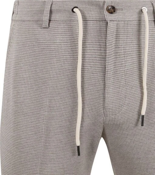 Suitable Pantalon Jersey Pied De Poule Beige - Afbeelding 2