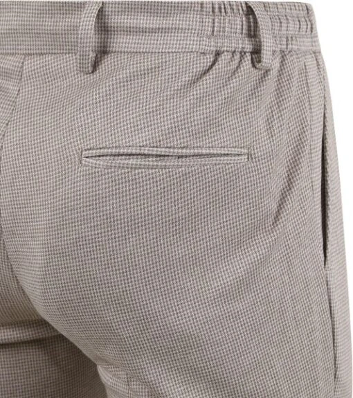 Suitable Pantalon Jersey Pied De Poule Beige - Afbeelding 3