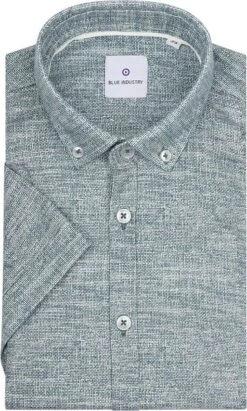Blue Industry Short Sleeve Overhemd Print Groen